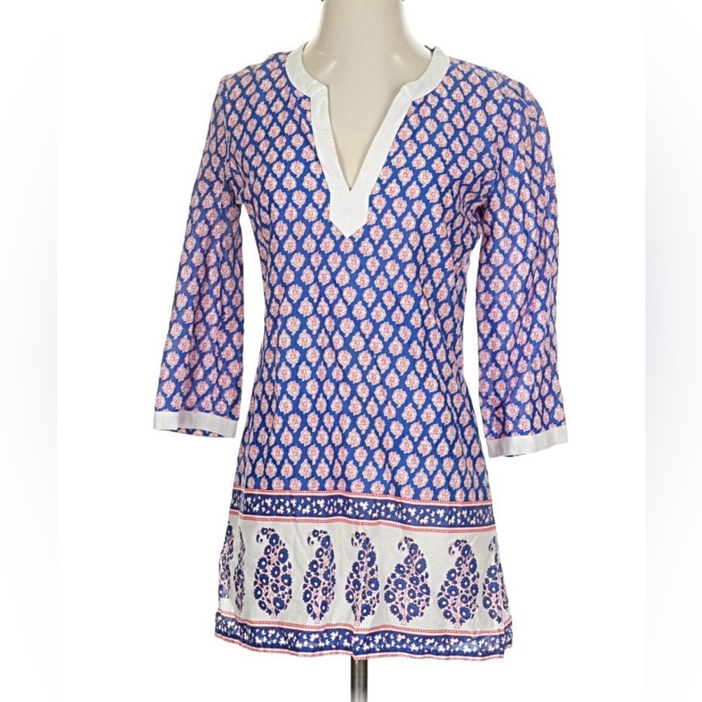 J Crew Paisley Floral Tunic Top